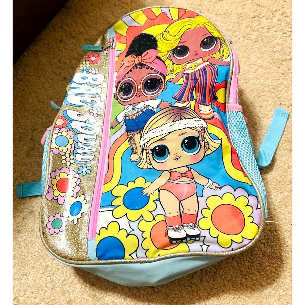 Kids Bae Squad L.O.L Surprise Fun Colors Backpack with Laptop Sleeve & Book Bag